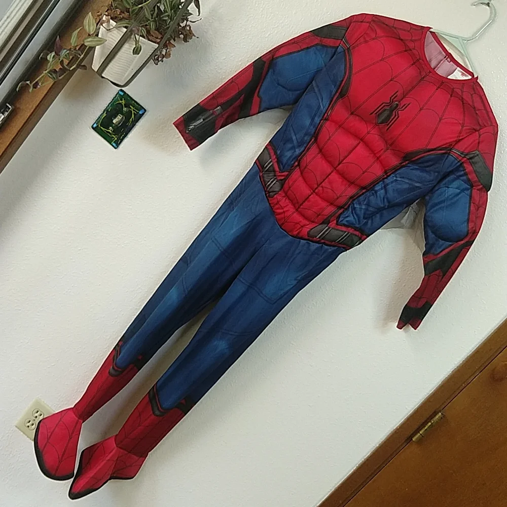 Marvel Spiderman Far From Home Deluxe Muscle Costume Youth Large